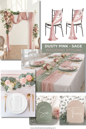 Dusty Pink - Sage Wedding Table Styling