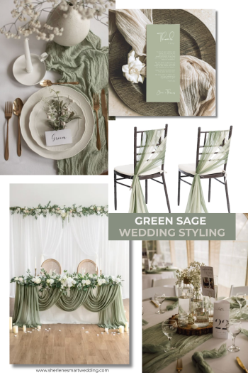 Sage Green Wedding Styling Ideas - Ceremony Backdrop & Table Decor Inspiration